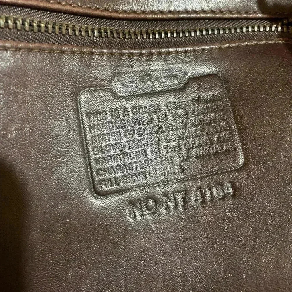 Coach vintage brown leather shoulder handbag - Picture 10 of 11